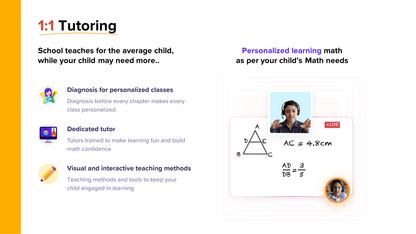 BYJU'S Personalized Math Tutoring for Kids for Grades 1 - 8