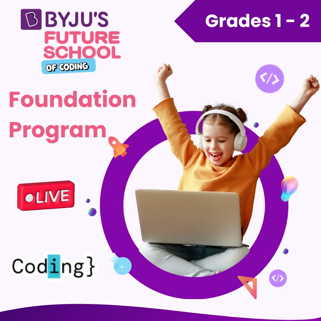 BYJU'S Future School Personalized Live Coding Foundation Program Grades 1 and 2