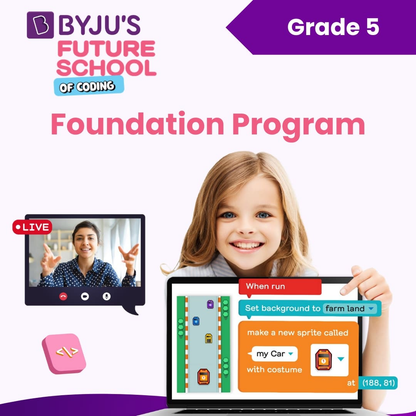 BYJU'S Future School Personalized Live Coding Foundation Program Grade 5