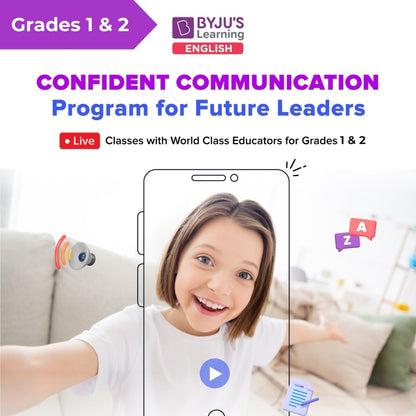 BYJU'S Future School Live English Beginner Classes for Grades 1 and 2 with World-Class Educators